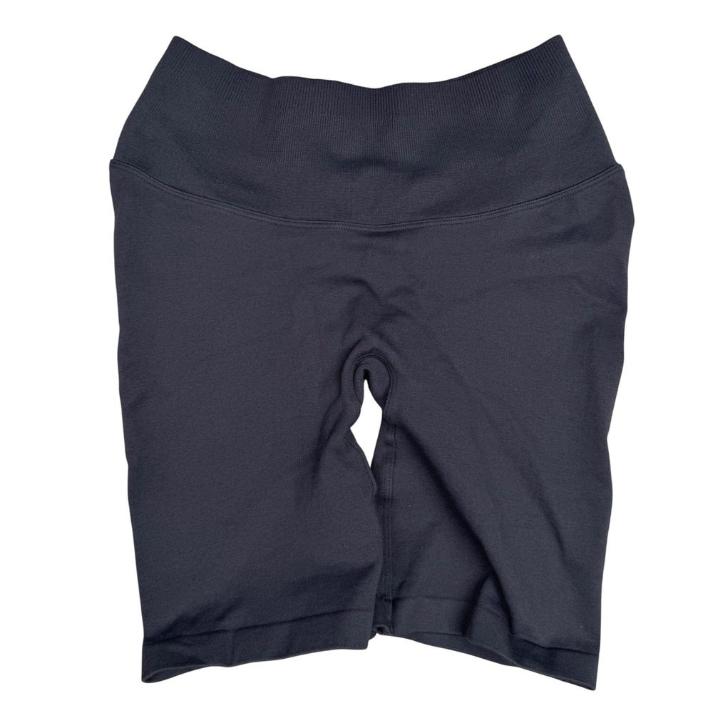SKIMS Booty Lift Shorts Carbon Gray Ruched Scrunch Seamless Biker Body Con S/M